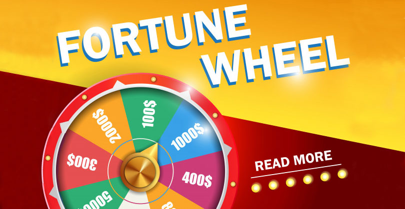 Fortune Wheel Read More Lettering Red Yellow Background